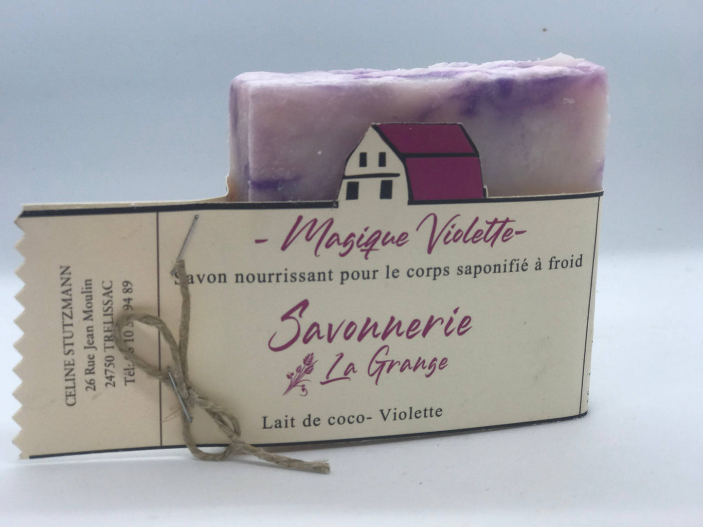 Handmade Soap Slice - Purple magic
