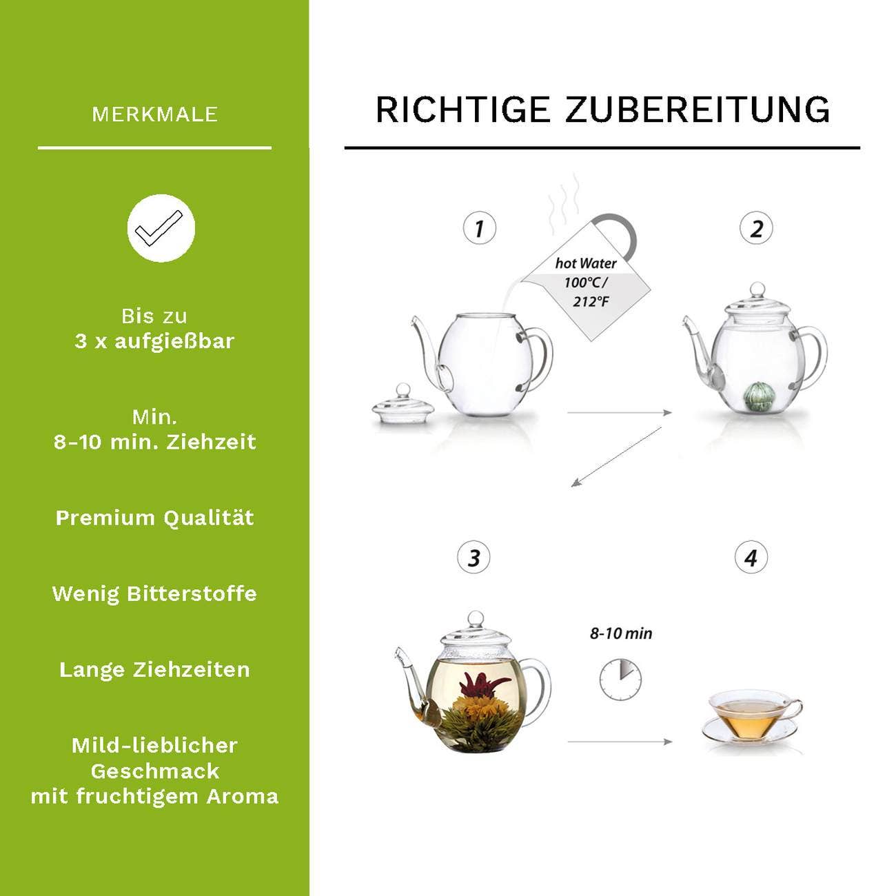 Blooming Green Tea - Magnetic box