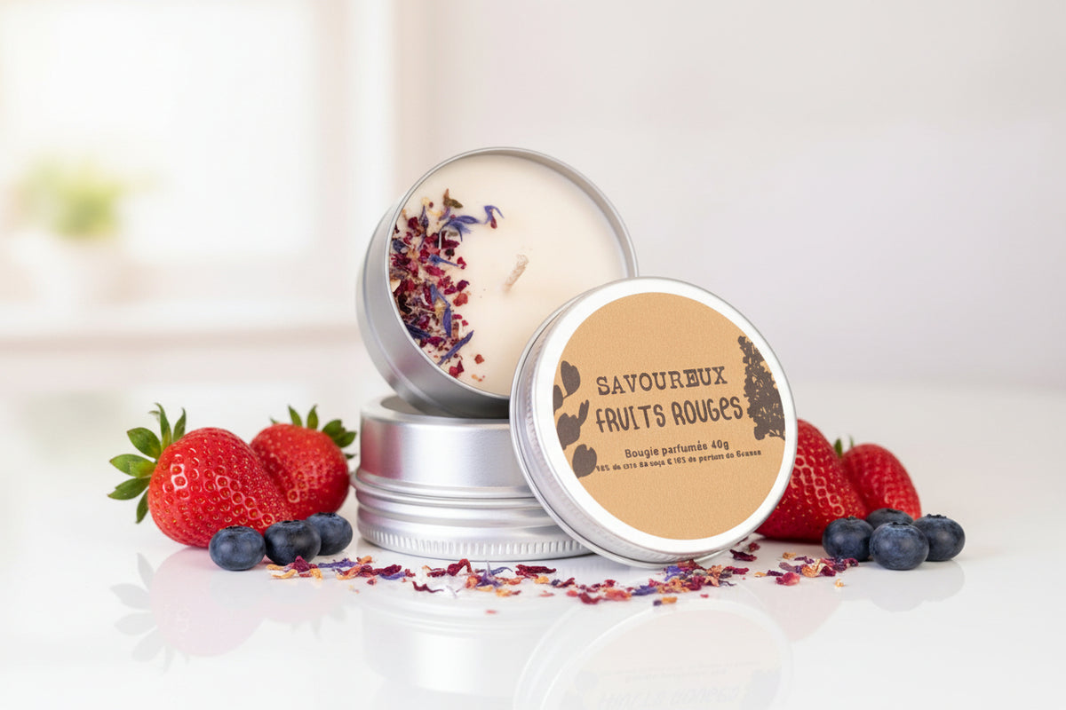 Home fragrance products including scented candles and wax melts.