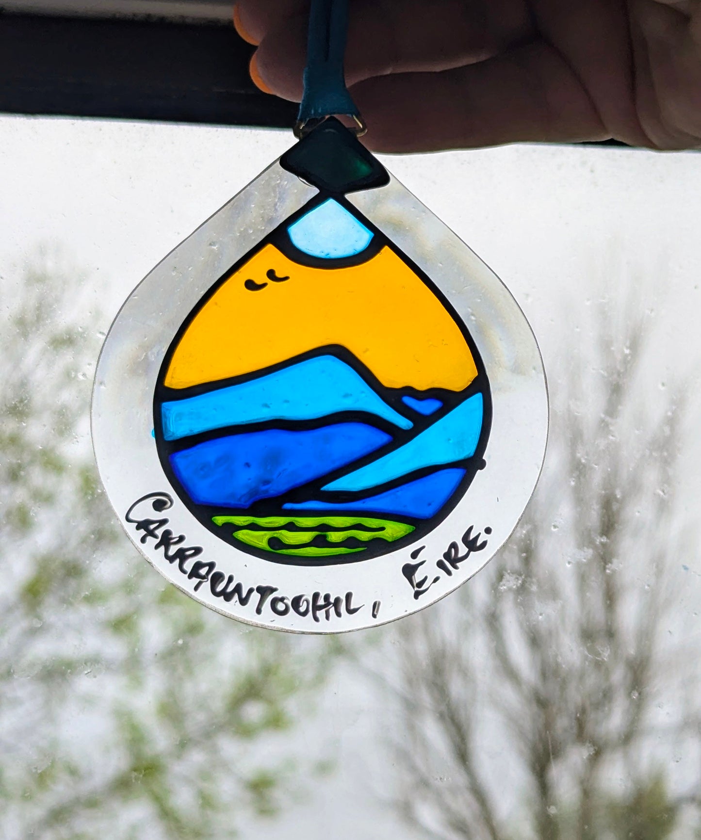 Hand-painted glass Suncatchers - Droplet (Hanging) Irish Landmarks