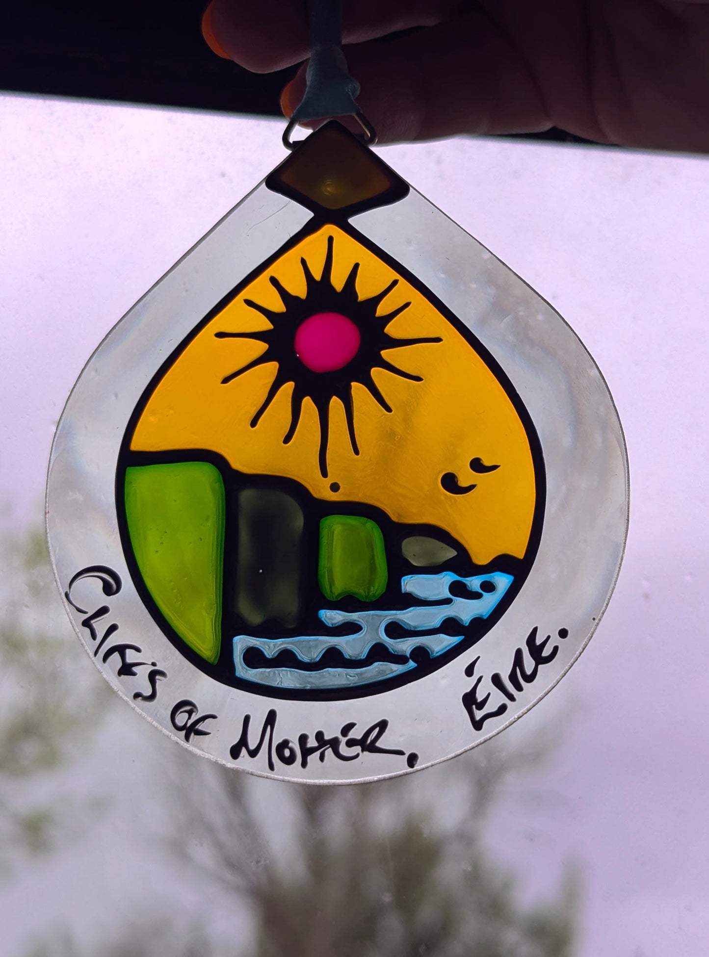 Hand-painted glass Suncatchers - Droplet (Hanging) Irish Landmarks