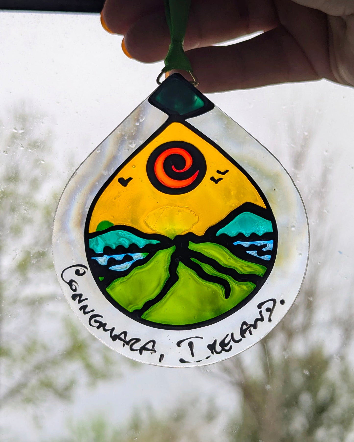 Hand-painted glass Suncatchers - Droplet (Hanging) Irish Landmarks