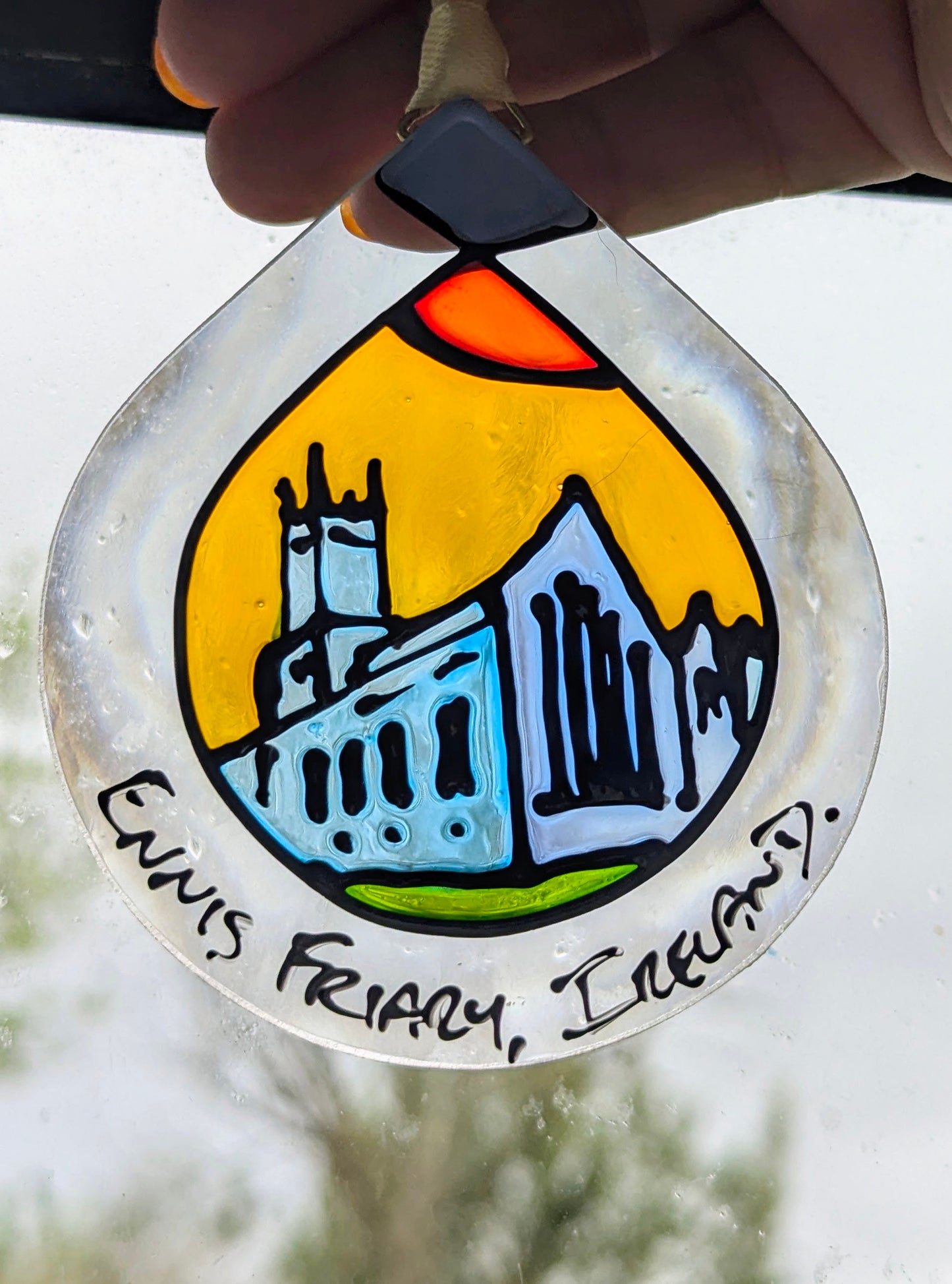 Hand-painted glass Suncatchers - Droplet (Hanging) Irish Landmarks