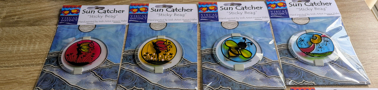 Hand-painted glass Suncatchers - Circle