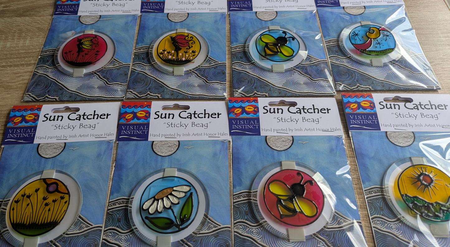 Hand-painted glass Suncatchers - Circle