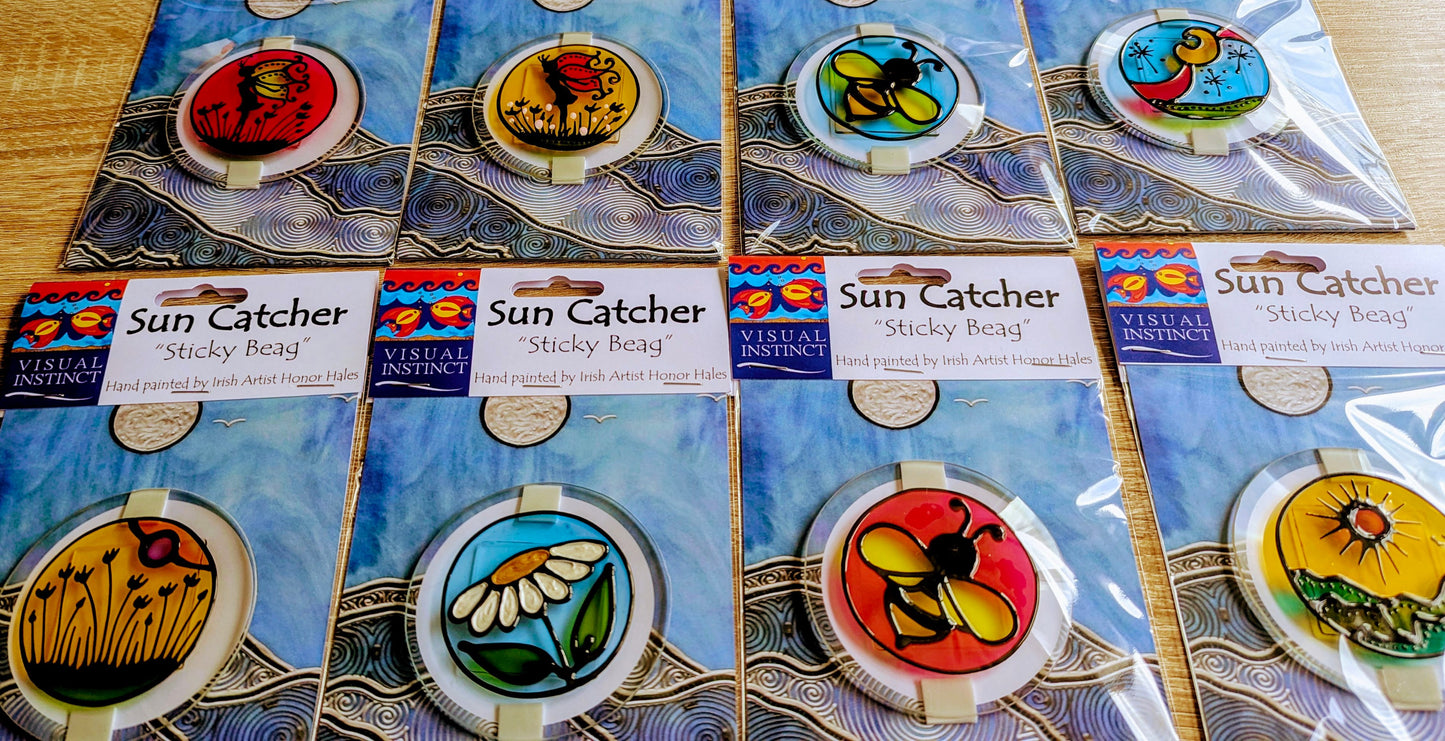 Hand-painted glass Suncatchers - Circle
