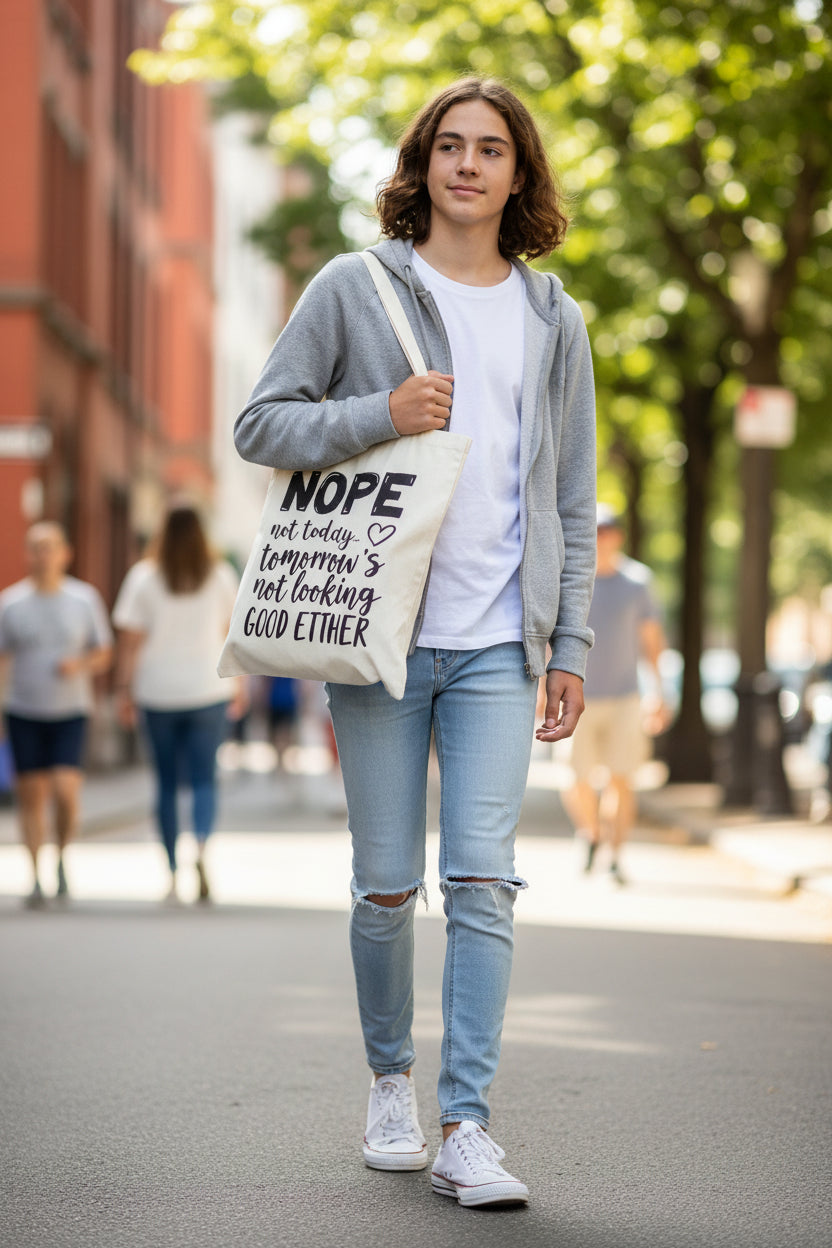 Tote Bag - Nope, not today