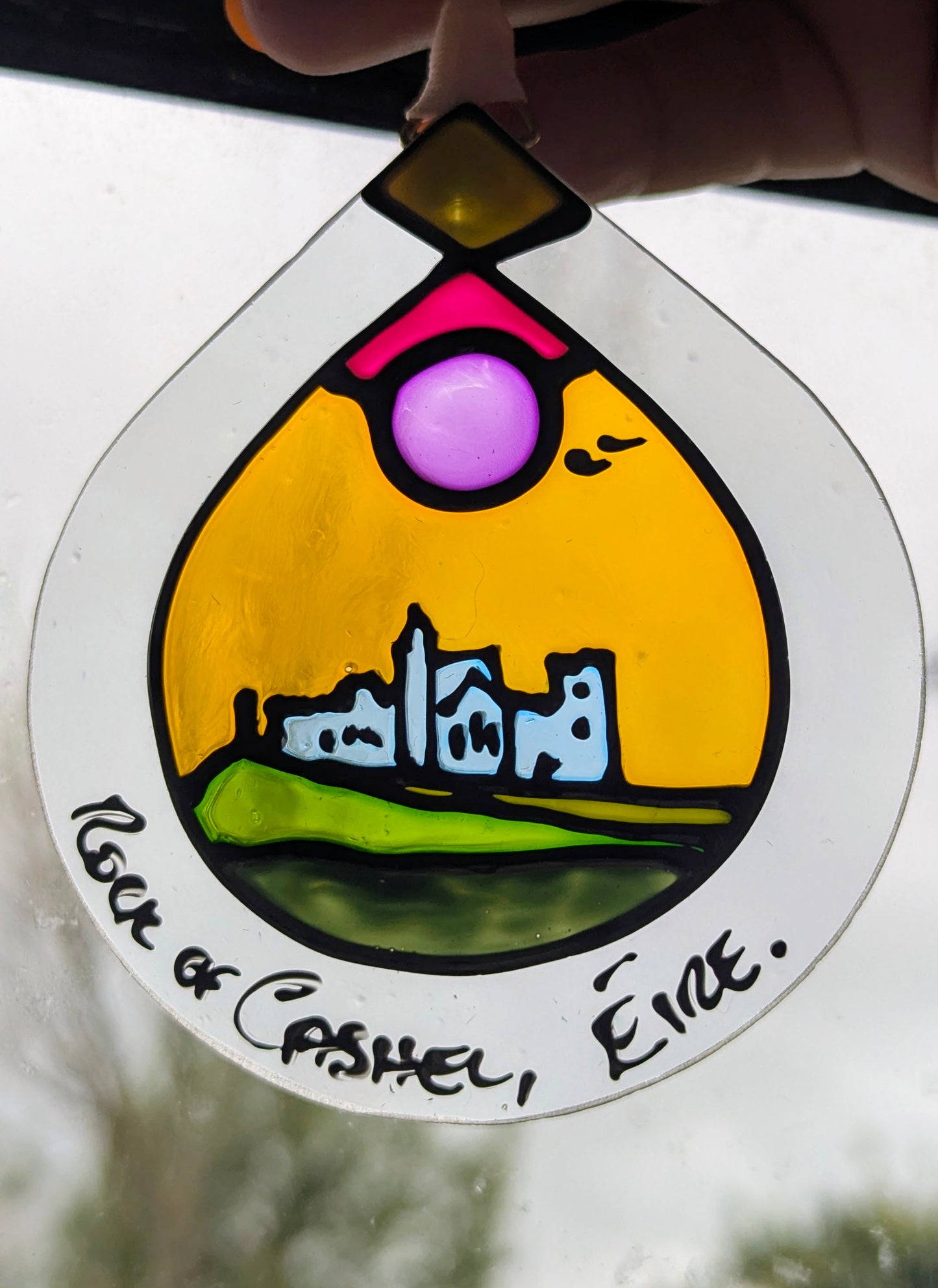 Hand-painted glass Suncatchers - Droplet (Hanging) Irish Landmarks
