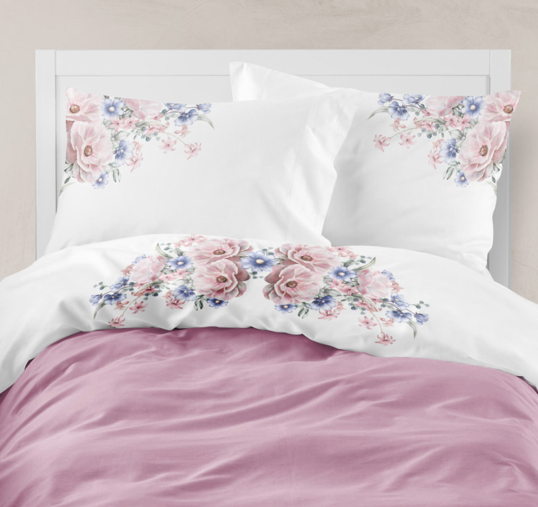 Bed Sheet Set (Top Flat Sheet + 2 pillow cases)