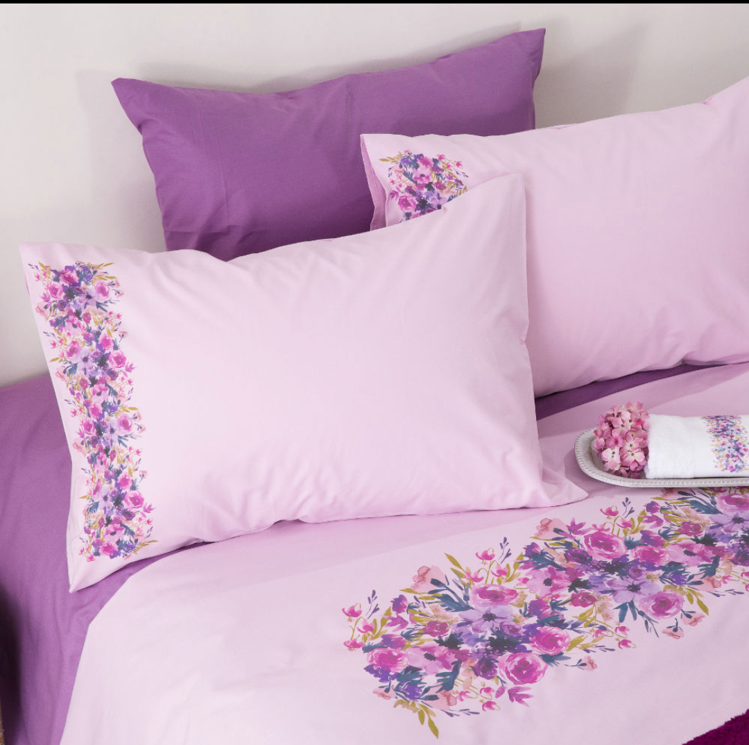 Bed Sheet Set (Top Flat Sheet + 2 pillow cases)