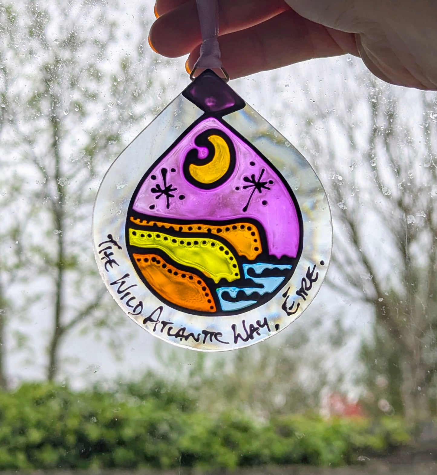 Hand-painted glass Suncatchers - Droplet (Hanging) Irish Landmarks