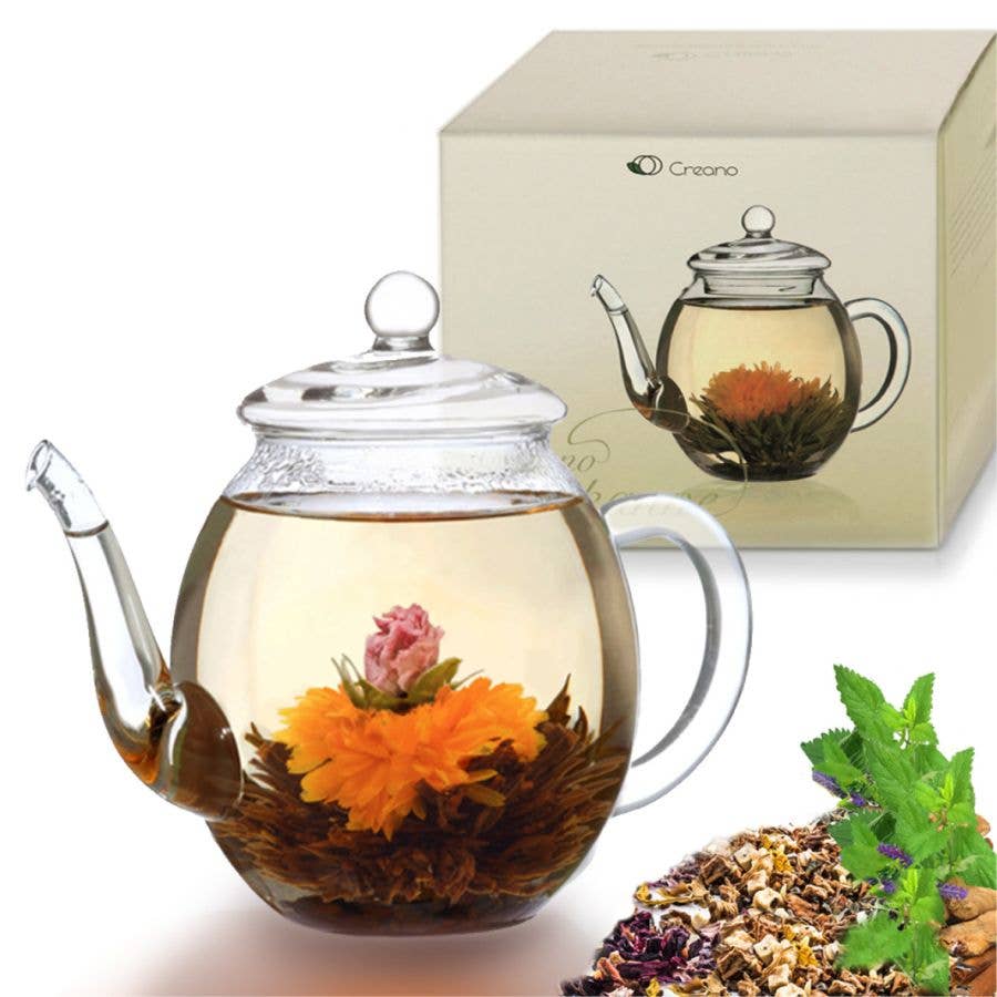 Glass teapot with lid - 500ml
