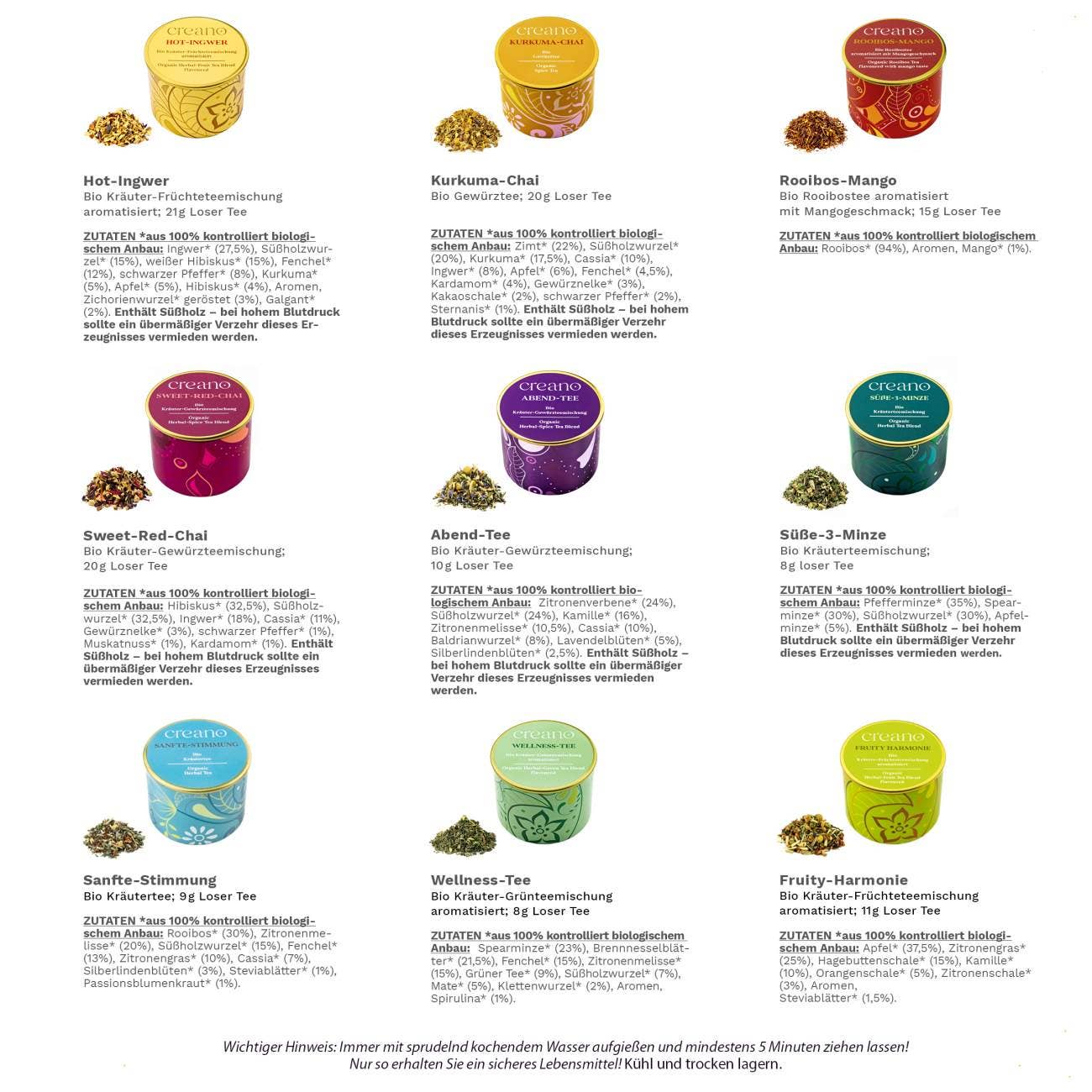 Organic Tea gift set (metal cans)
