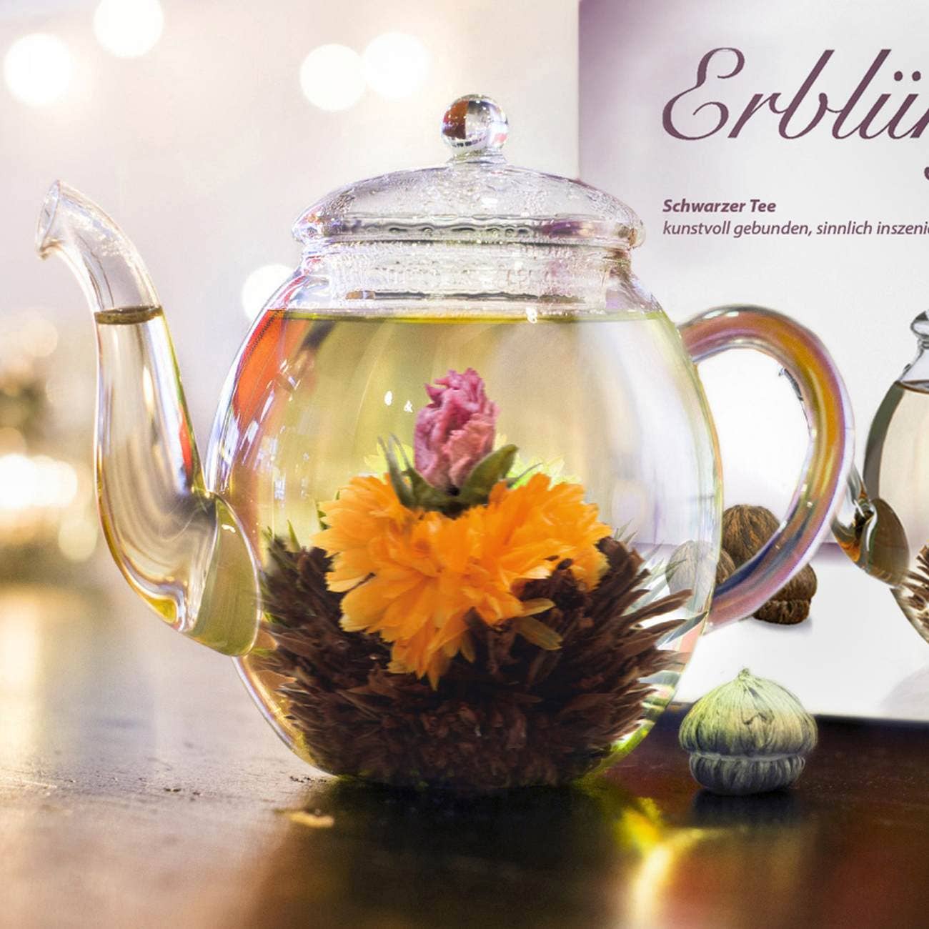 Gift Set - Bblooming tea with glass pot