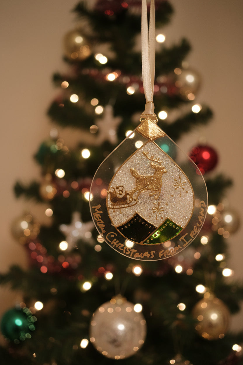 Hand-painted glass Suncatchers - Droplet (Hanging) Christmas