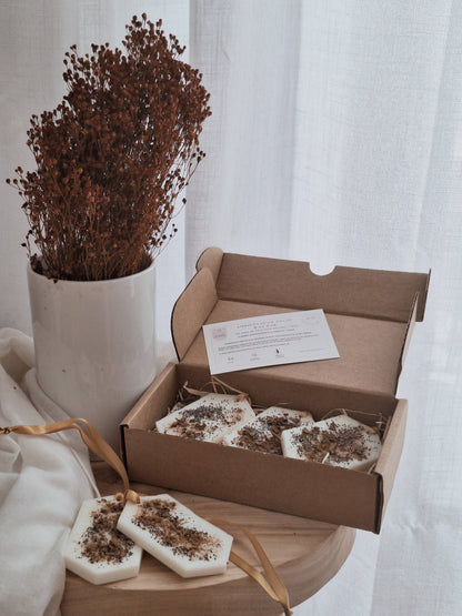 Natural cedar and sandalwood soy wax air freshener bars