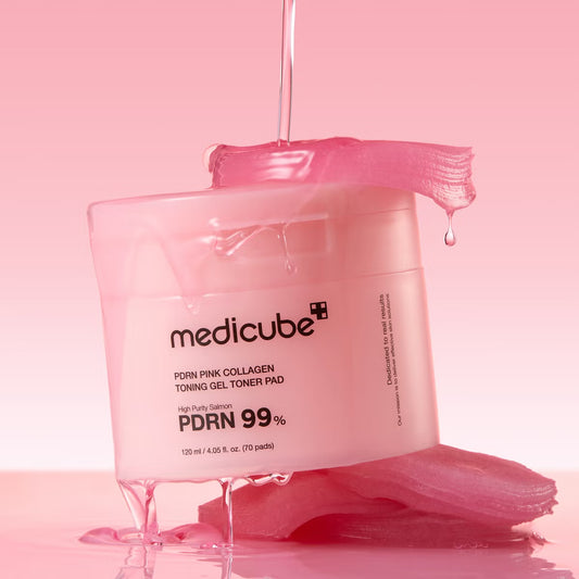 MEDICUBE - PDRN Pink Collagen Toning Gel Toner Pad 120ml (70pcs)