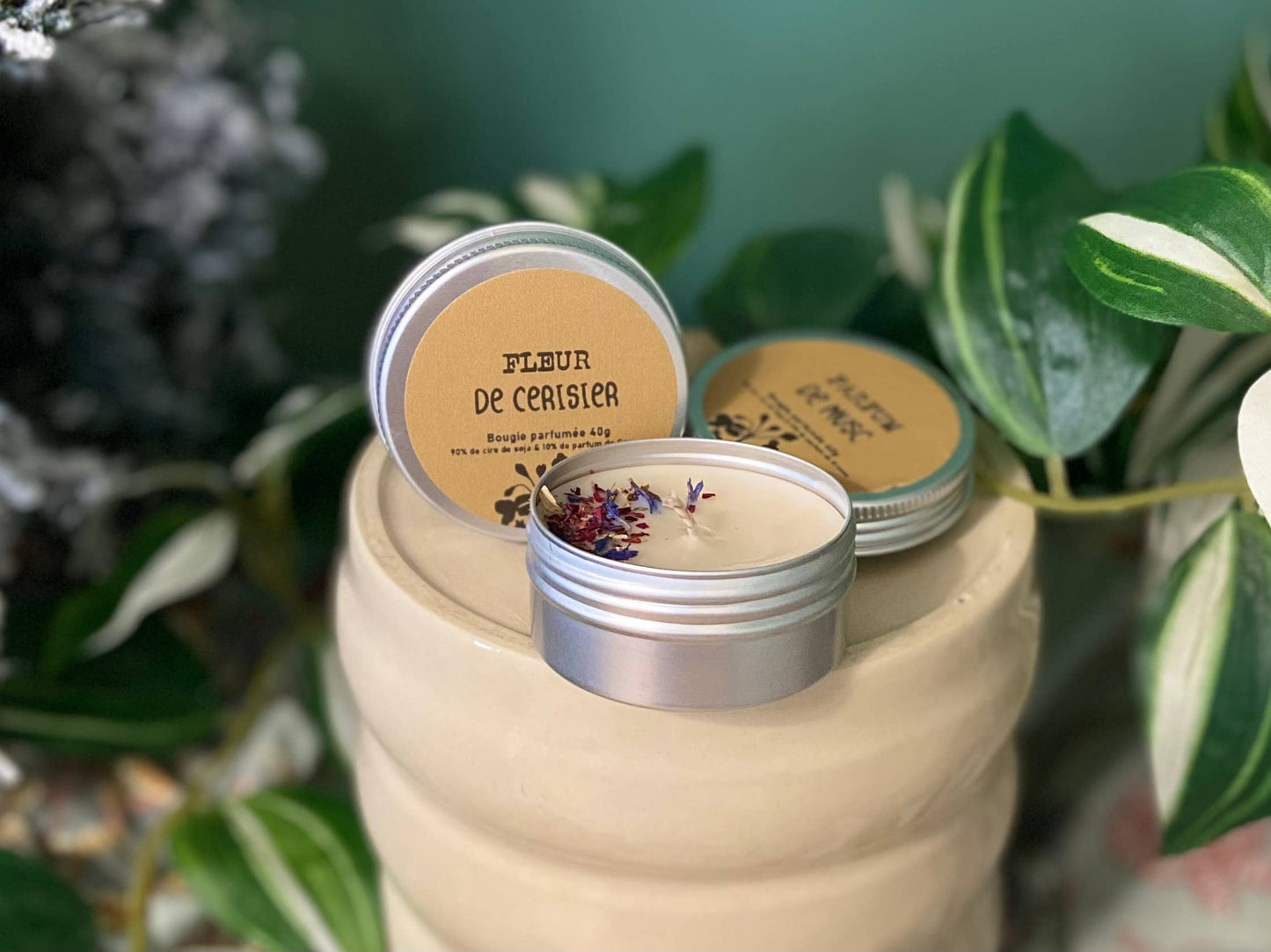 Lilium Blanc - Mini Red Fruity Candle 40g - Soy Wax and Grasse Fragrance