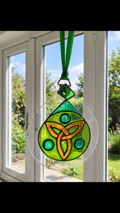 Hand-painted glass Suncatchers - Droplet (Hanging)