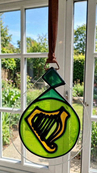 Hand-painted glass Suncatchers - Droplet (Hanging)