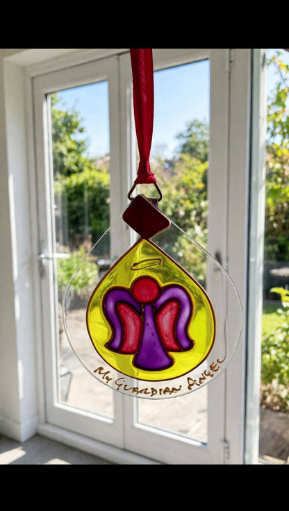 Hand-painted glass Suncatchers - Droplet (Hanging)