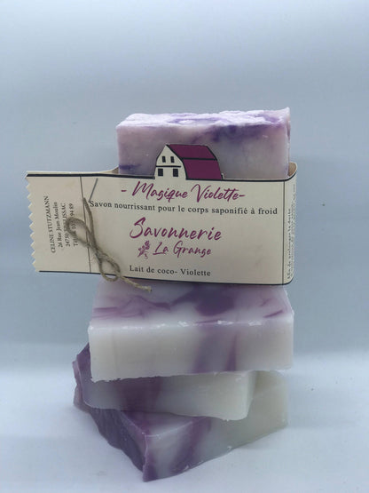 Handmade Soap Slice - Purple magic