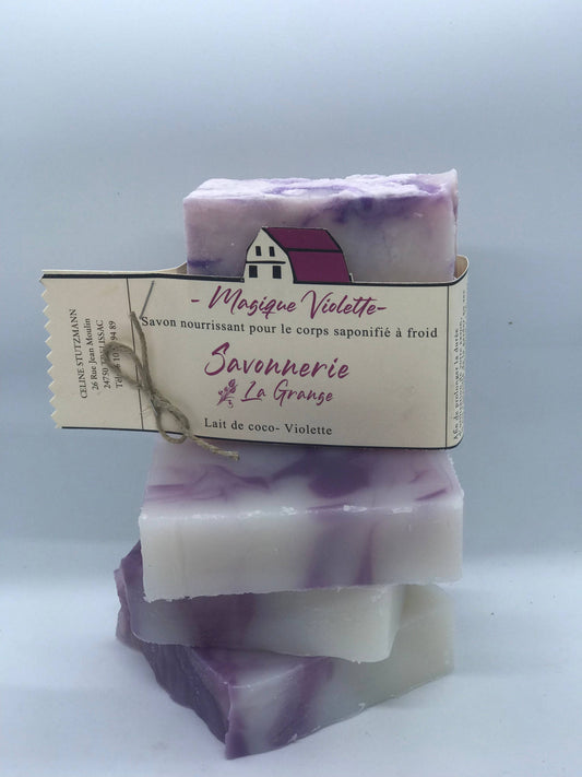 Handmade Soap Slice - Purple magic
