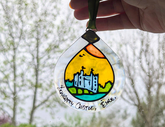 Hand-painted glass Suncatchers - Droplet (Hanging) Irish Landmarks