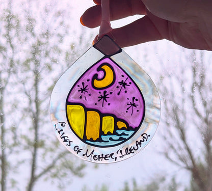 Hand-painted glass Suncatchers - Droplet (Hanging) Irish Landmarks