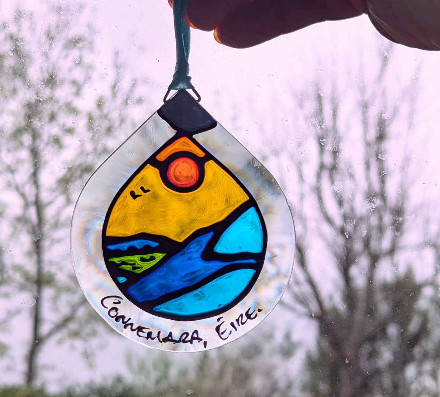 Hand-painted glass Suncatchers - Droplet (Hanging) Irish Landmarks