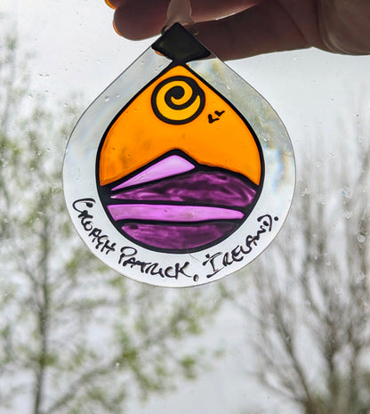 Hand-painted glass Suncatchers - Droplet (Hanging) Irish Landmarks