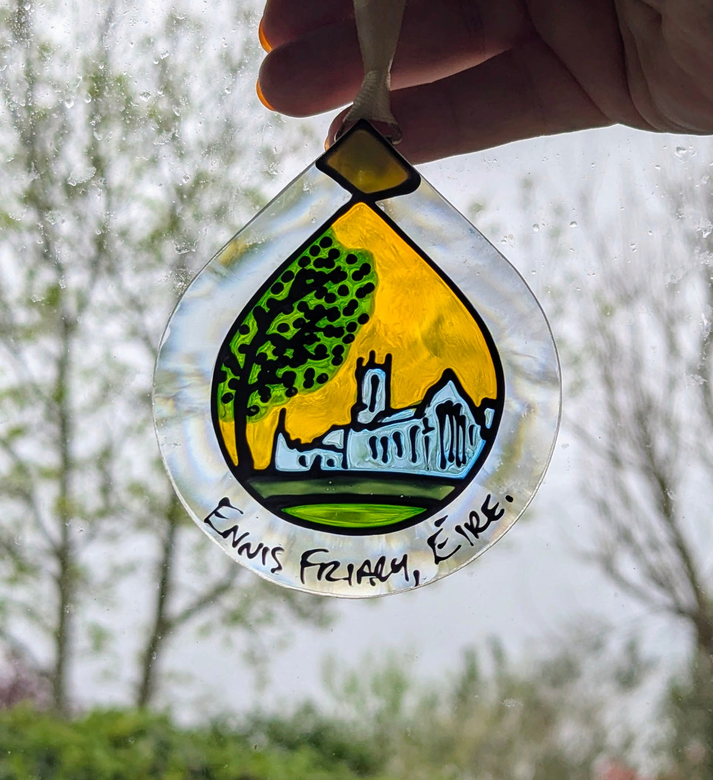 Hand-painted glass Suncatchers - Droplet (Hanging) Irish Landmarks