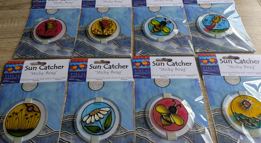 Hand-painted glass Suncatchers - Circle