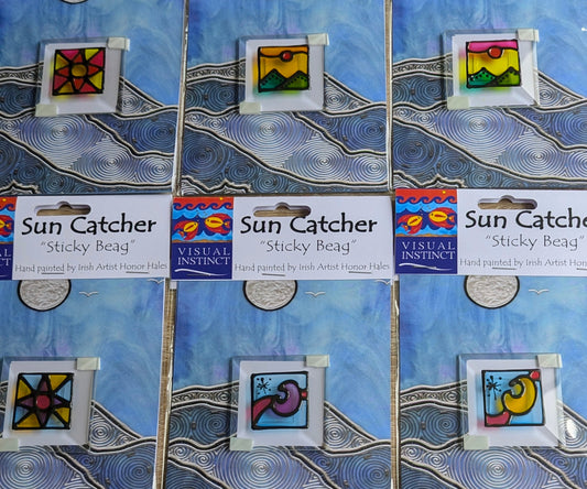 Hand-painted glass Suncatchers - Small Square, Irish Nature