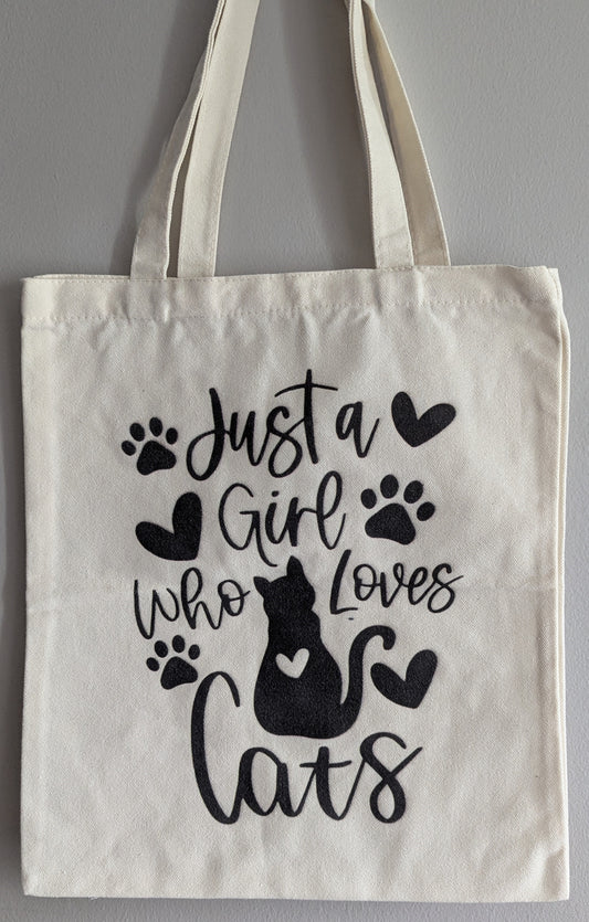 Tote Bag - Girl and Cats