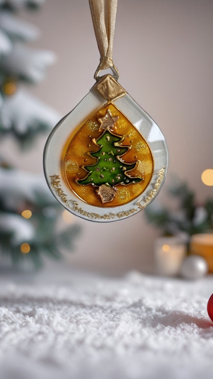 Hand-painted glass Suncatchers - Droplet (Hanging) Christmas