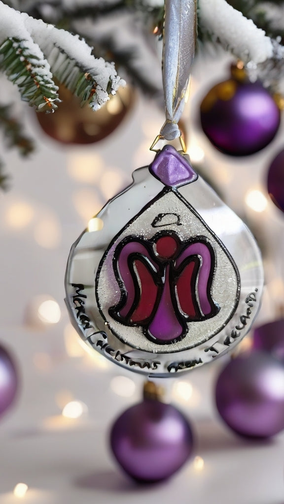 Hand-painted glass Suncatchers - Droplet (Hanging) Christmas