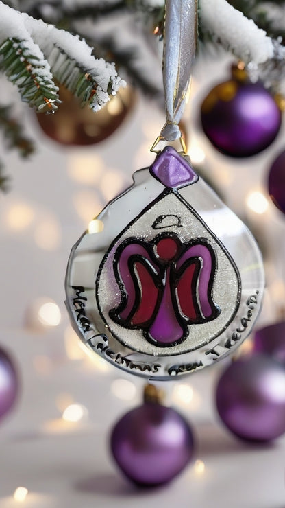 Hand-painted glass Suncatchers - Droplet (Hanging) Christmas