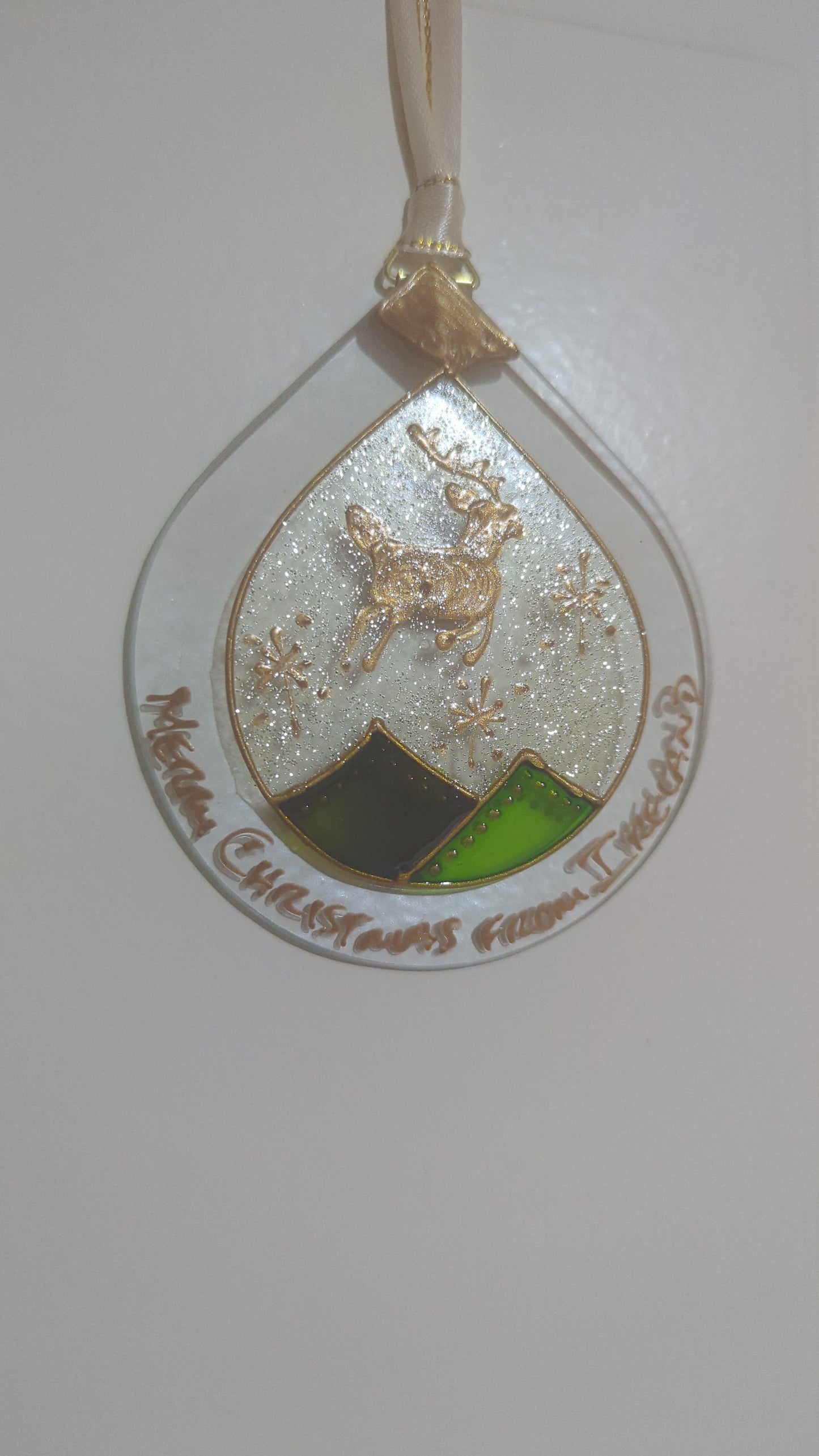Hand-painted glass Suncatchers - Droplet (Hanging) Christmas