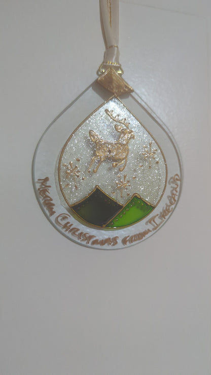 Hand-painted glass Suncatchers - Droplet (Hanging) Christmas