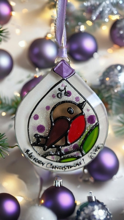 Hand-painted glass Suncatchers - Droplet (Hanging) Christmas