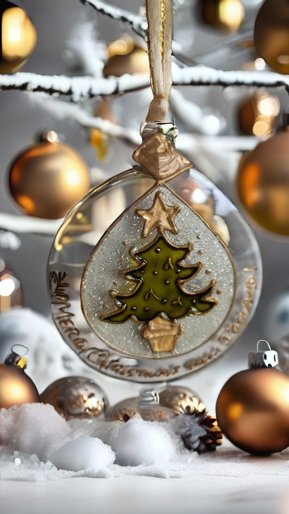 Hand-painted glass Suncatchers - Droplet (Hanging) Christmas