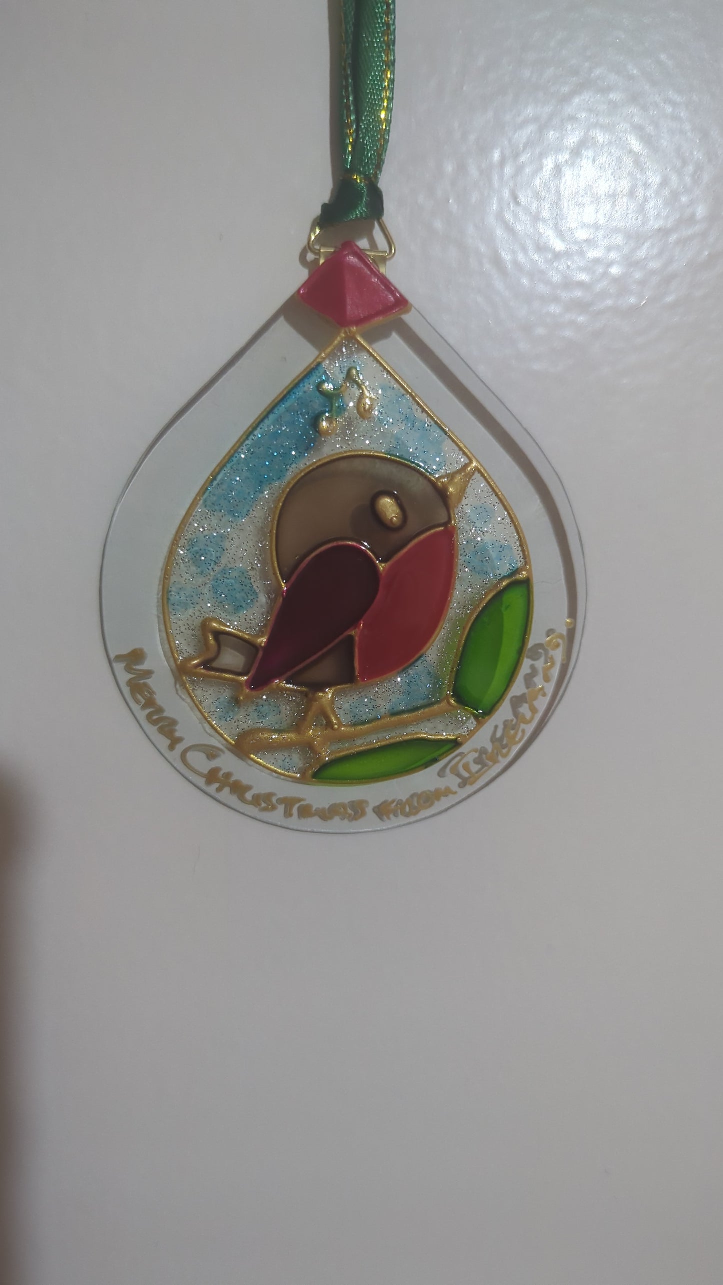 Hand-painted glass Suncatchers - Droplet (Hanging) Christmas