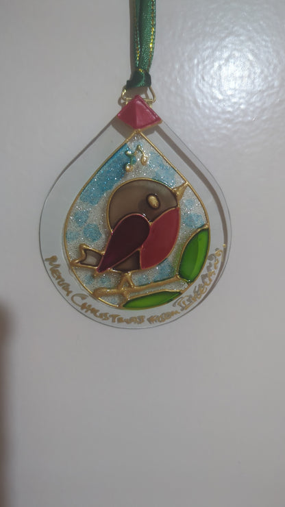 Hand-painted glass Suncatchers - Droplet (Hanging) Christmas