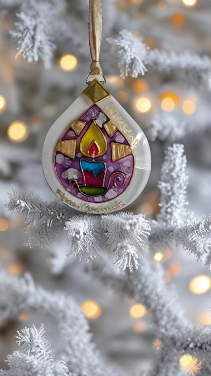 Hand-painted glass Suncatchers - Droplet (Hanging) Christmas