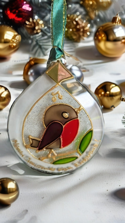 Hand-painted glass Suncatchers - Droplet (Hanging) Christmas