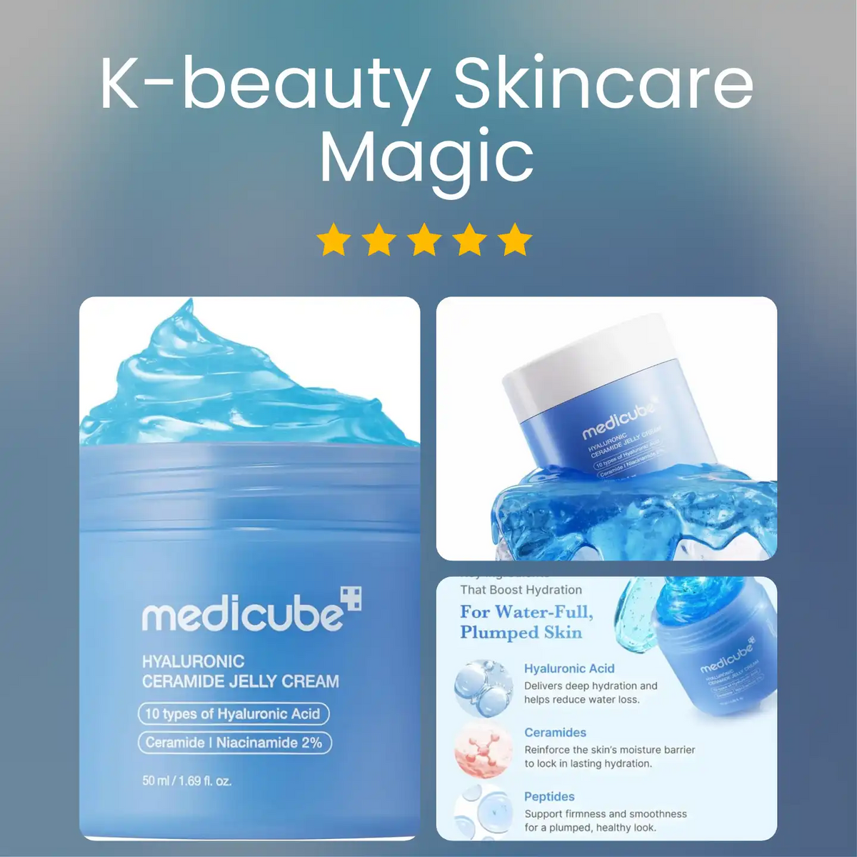 MEDICUBE - Hyaluronic Ceramide Jelly Cream 50ml