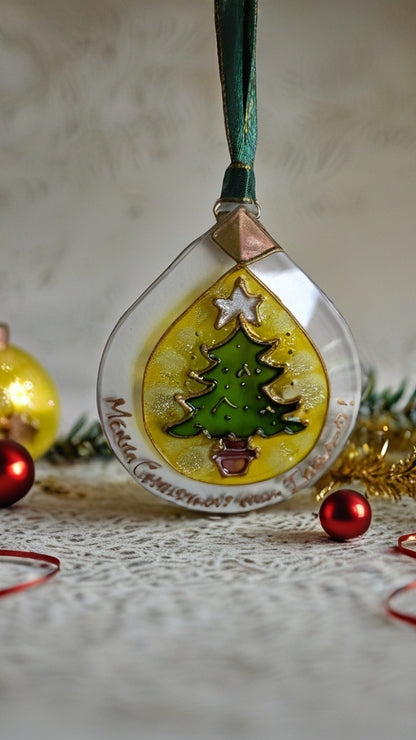 Hand-painted glass Suncatchers - Droplet (Hanging) Christmas