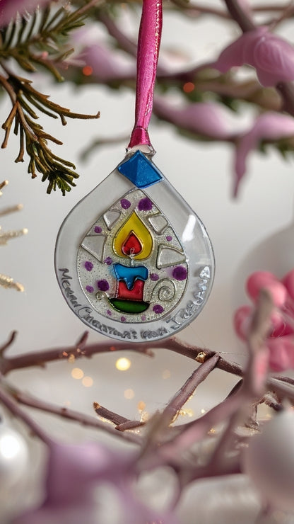 Hand-painted glass Suncatchers - Droplet (Hanging) Christmas