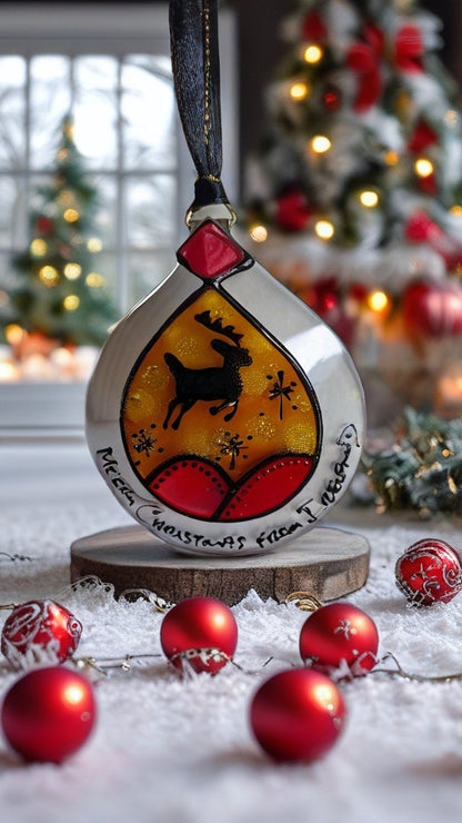 Hand-painted glass Suncatchers - Droplet (Hanging) Christmas